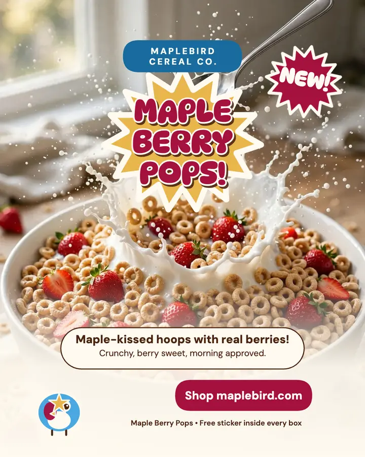 Maplebird Maple Berry Pops breakfast post template