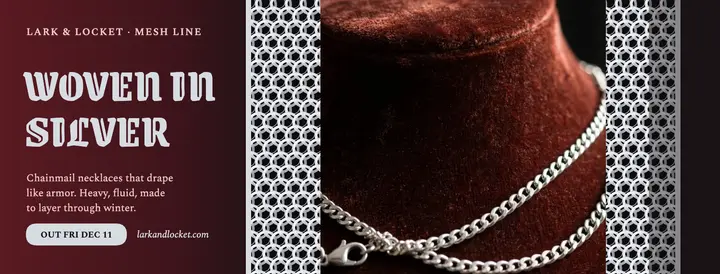 Lark and Locket chainmail drop cover template