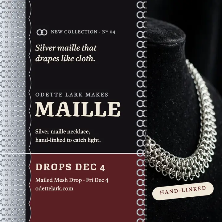 Maille silver drop announcement template