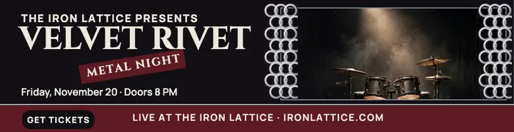 Velvet Rivet metal night billboard template