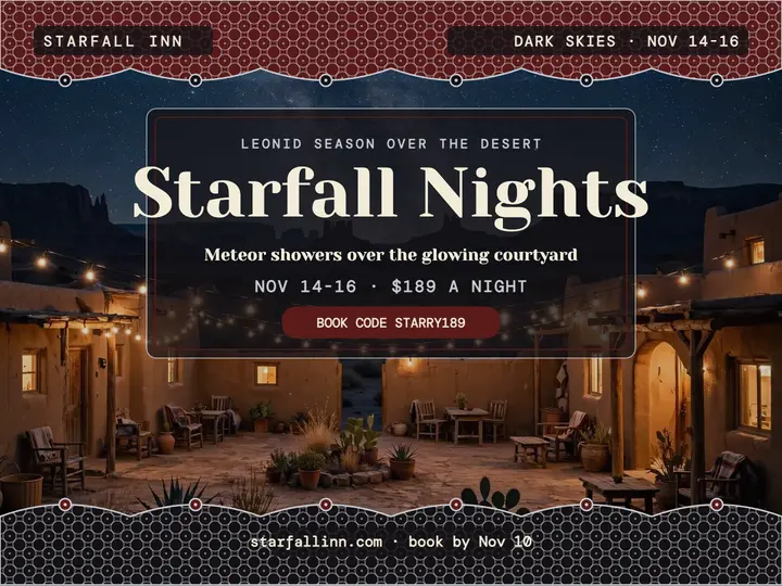 Starfall Inn stargazing getaway slide template