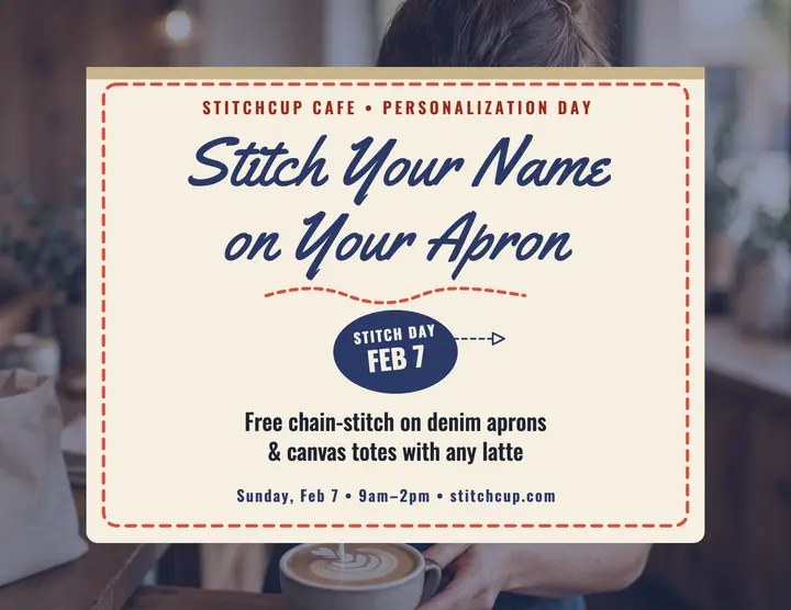 Stitchcup stitch day cafe flyer template