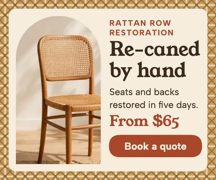 Rattan Row chair caning ad template