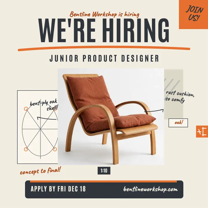 Bentline Workshop junior designer hiring post template