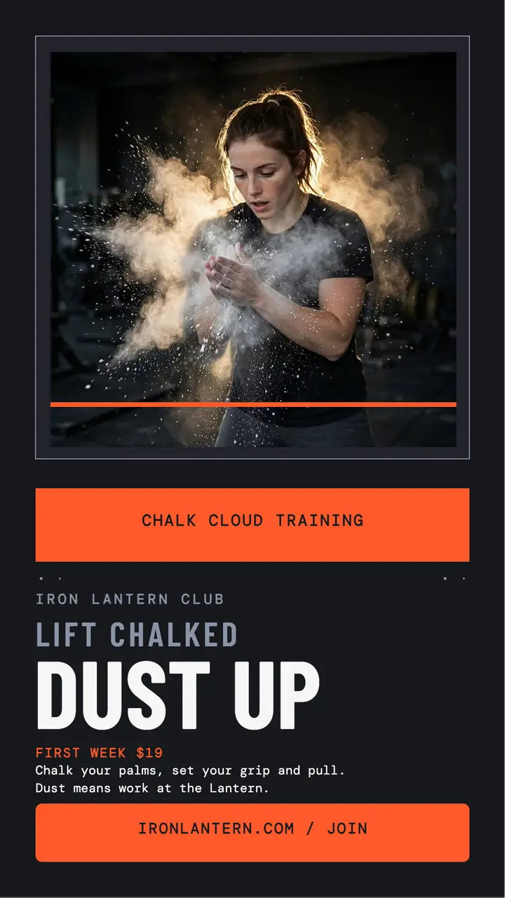 Iron Lantern Club chalk cloud story template