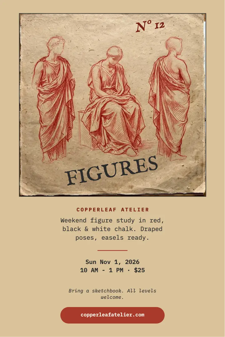 Copperleaf figure drawing study poster template