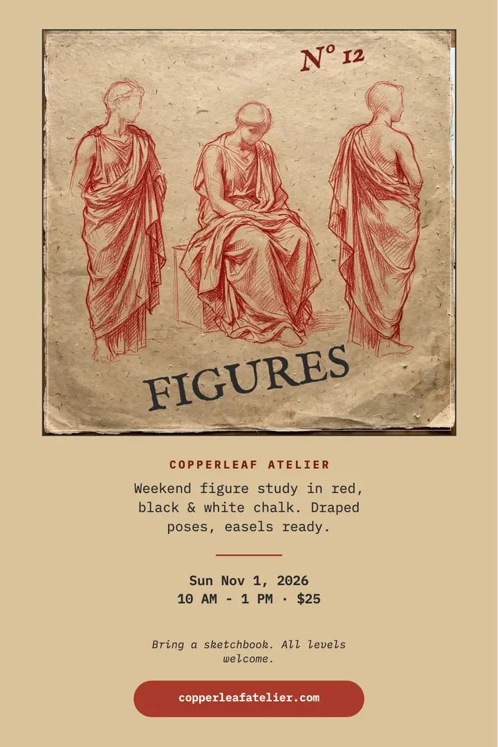 Copperleaf figure drawing study poster template