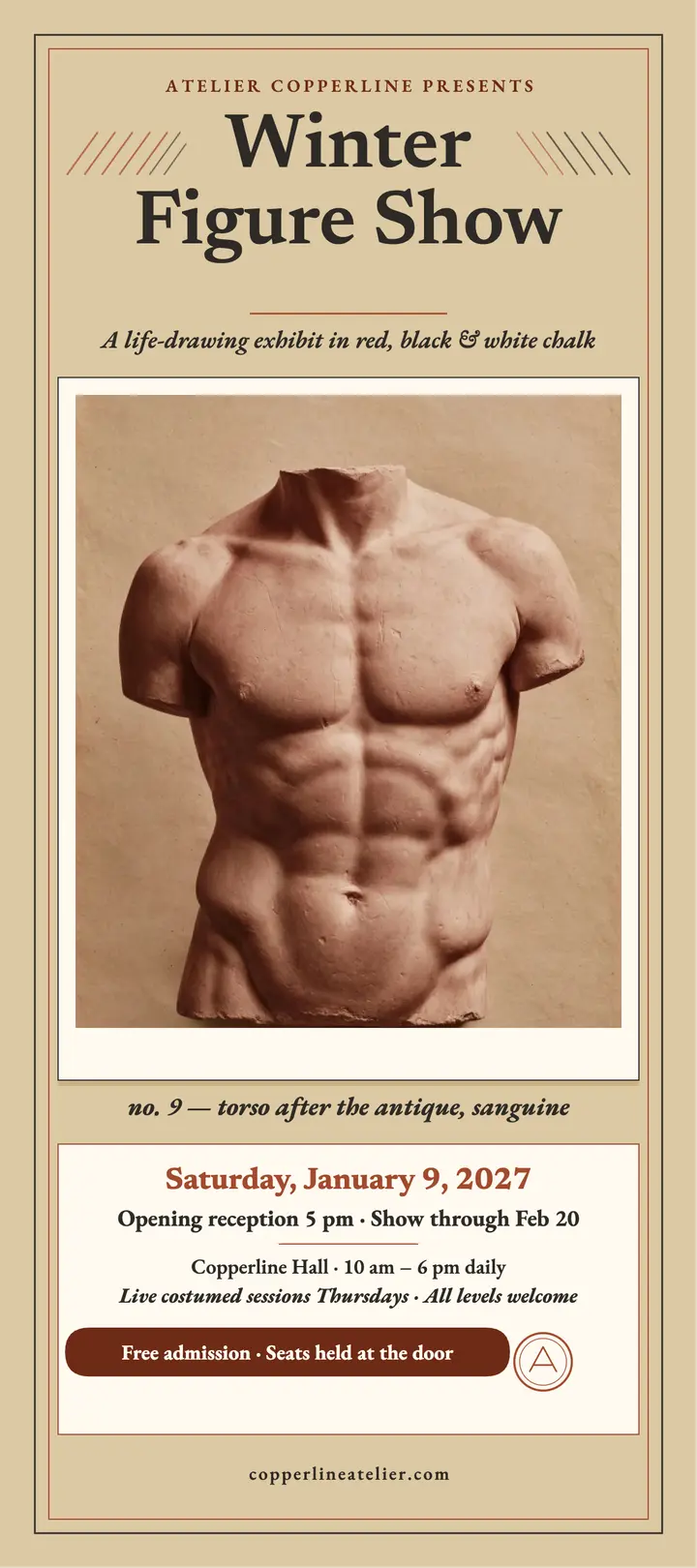 Copperline Winter Figure Show rack card template