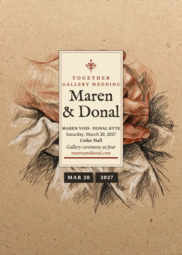 Maren and Donal gallery wedding invitation: wedding invitation template