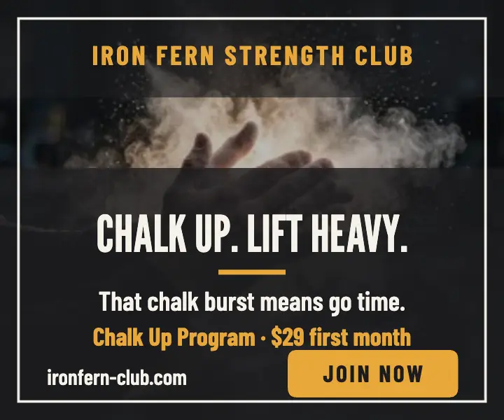 Iron Fern chalk lifting powder ad template