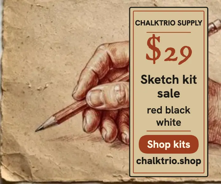Chalktrio sketch kit sale rectangle ad template