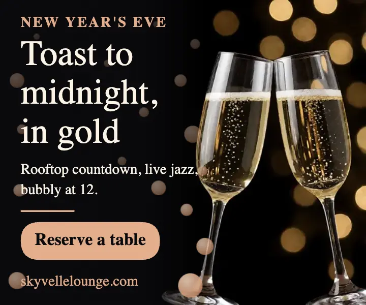 Skyvelle Lounge New Year's Eve countdown ad template
