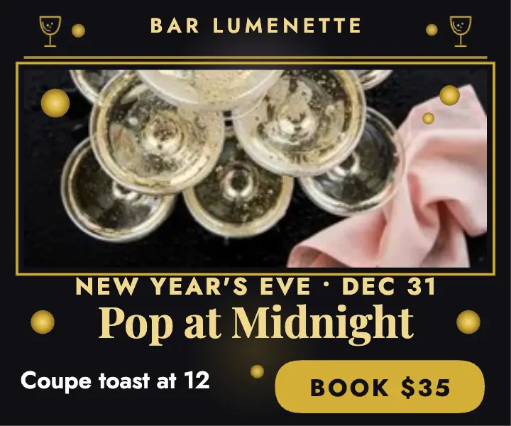 Bar Lumenette NYE toast ad template