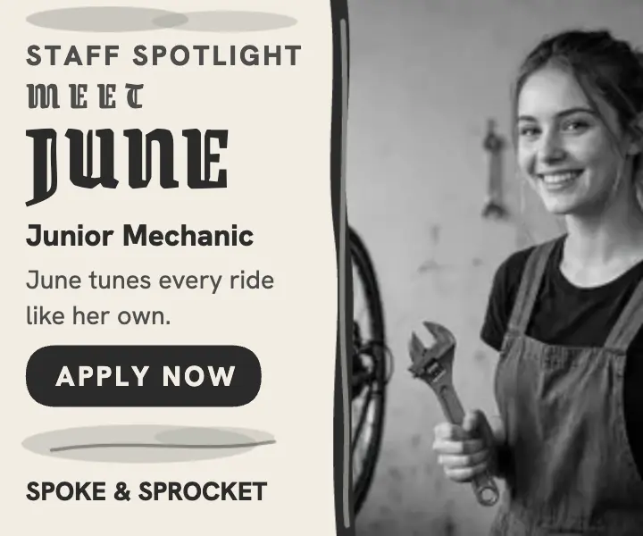 Spoke and Sprocket mechanic spotlight hiring ad template