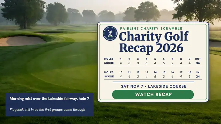 Fairline Charity Scramble scorecard thumbnail template