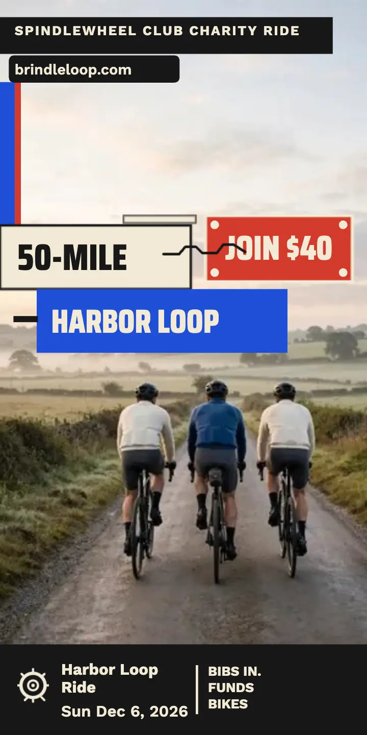 Harbor Loop charity cycling ride ad template