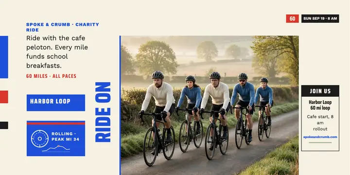 Spoke and Crumb charity ride post template