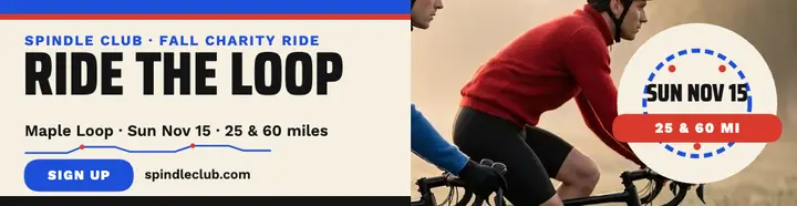 Spindle Club Maple Loop charity ride billboard template