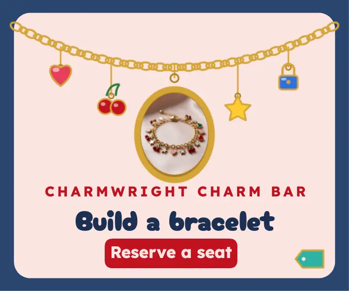 Charmwright charm bar pop-up charm chain ad: charm bar pop-up ad template
