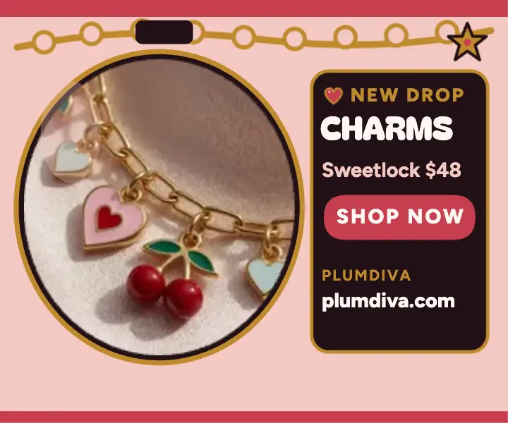 Sweetlock Bracelet charm drop ad: charm bracelet ad template