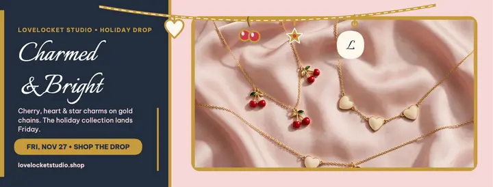 Lovelocket Studio charm holiday cover template