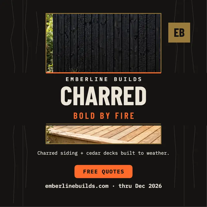 Emberline Builds charred siding post: siding and deck builder post template
