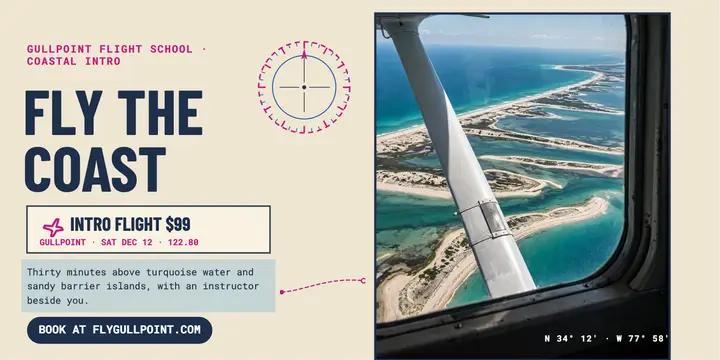 Gullpoint coastal intro flight chart post template