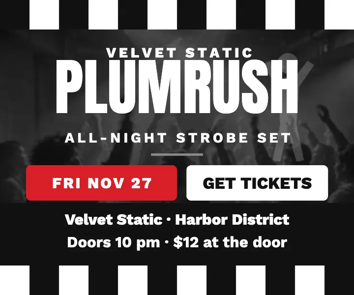 Velvet Static club night checker ad template