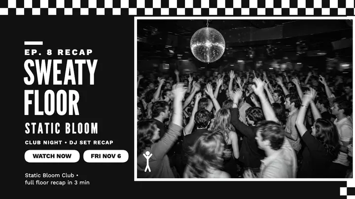 Static Bloom DJ night recap thumbnail template