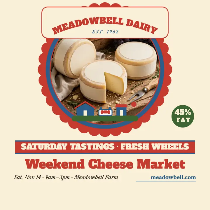 Meadowbell weekend cheese market label template