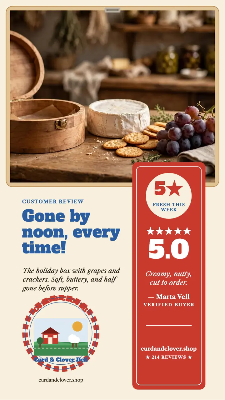 Curd and Clover cheese box review story template