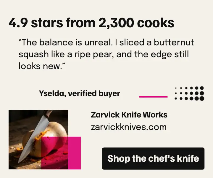 Zarvick Knife Works customer review ad template