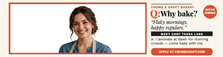 Crumb and Craft pastry chef Q and A billboard template