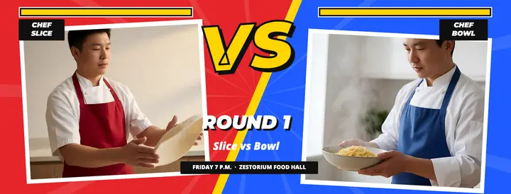 Zestorium Slice vs Bowl showdown cover template