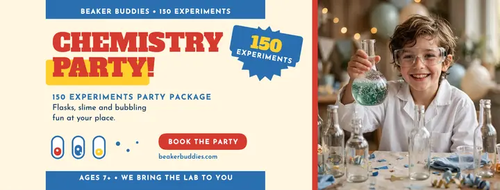 Beaker Buddies chemistry party cover template
