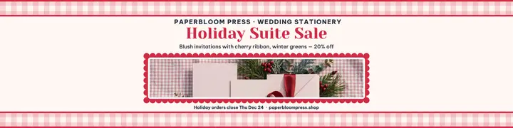 Paperbloom Press holiday suite sale banner template