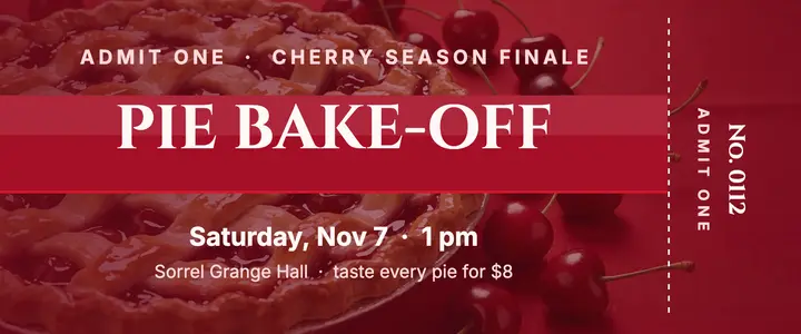 Cherry pie bake-off ticket, cherry gloss template