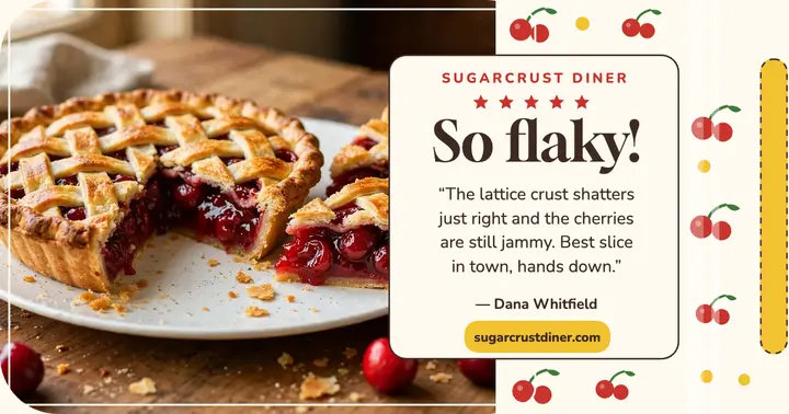 Sugarcrust cherry pie review post template