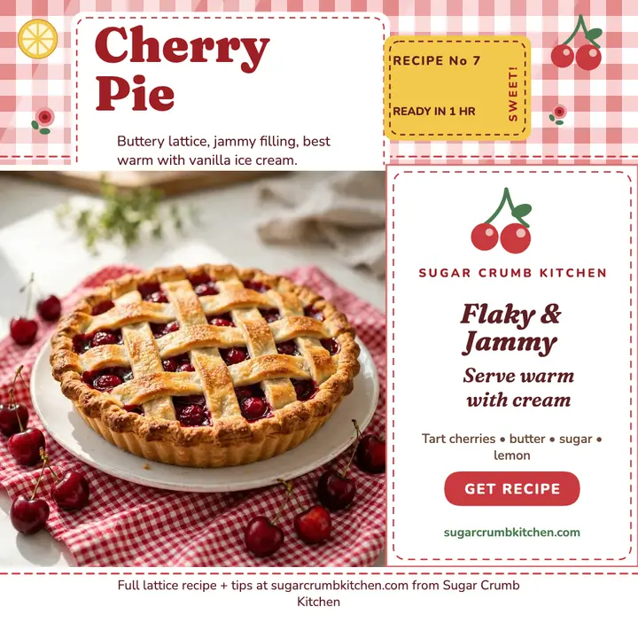 Sugar Crumb Kitchen cherry pie recipe template