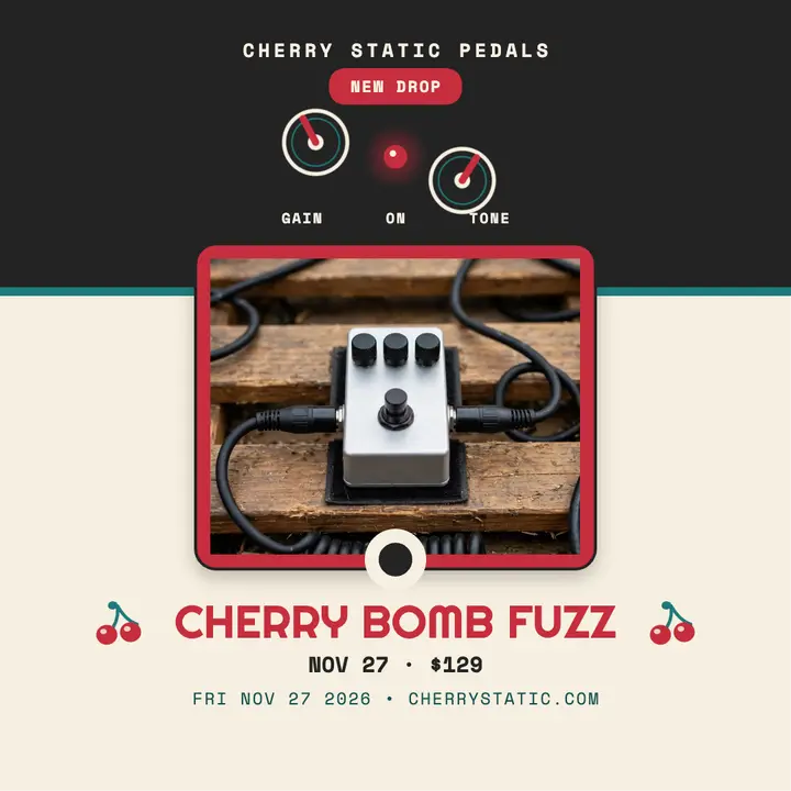 Cherry Static mini fuzz launch post template