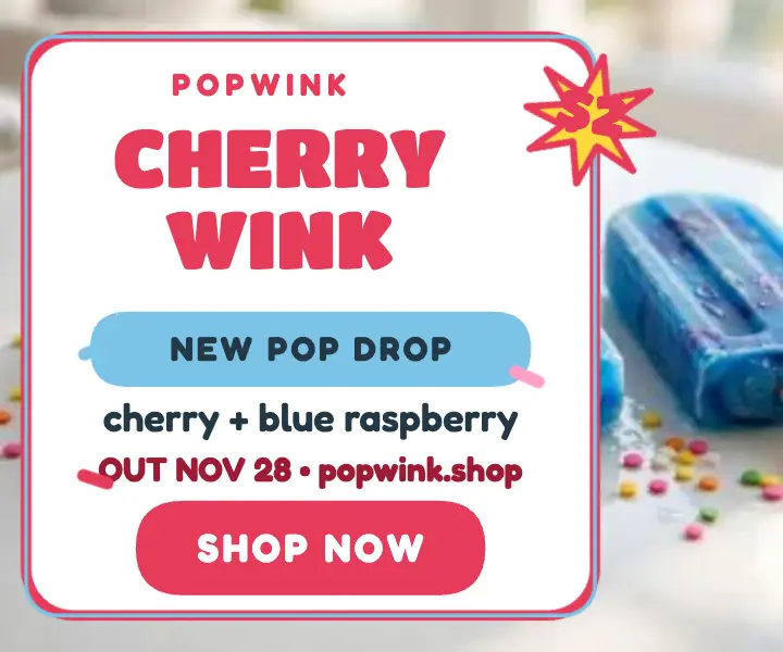 Popwink cherry pop launch ad template