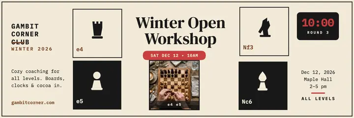 Gambit Corner winter workshop header template