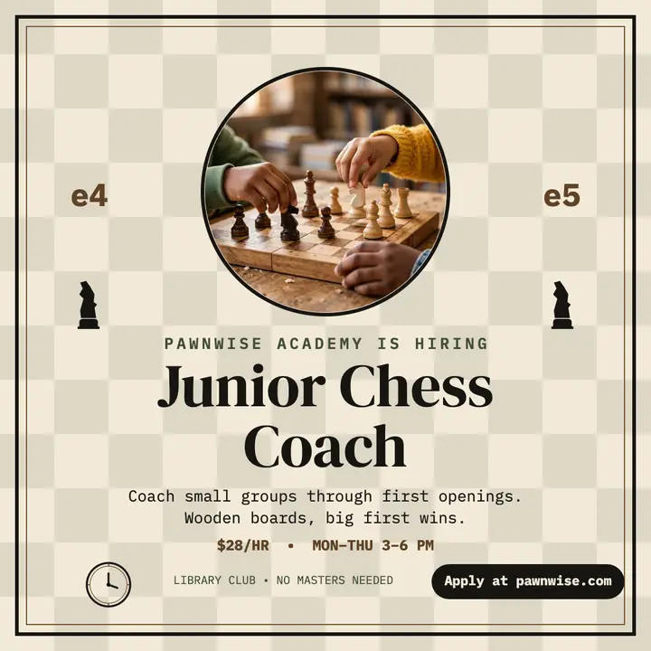 Pawnwise junior coach hiring post template