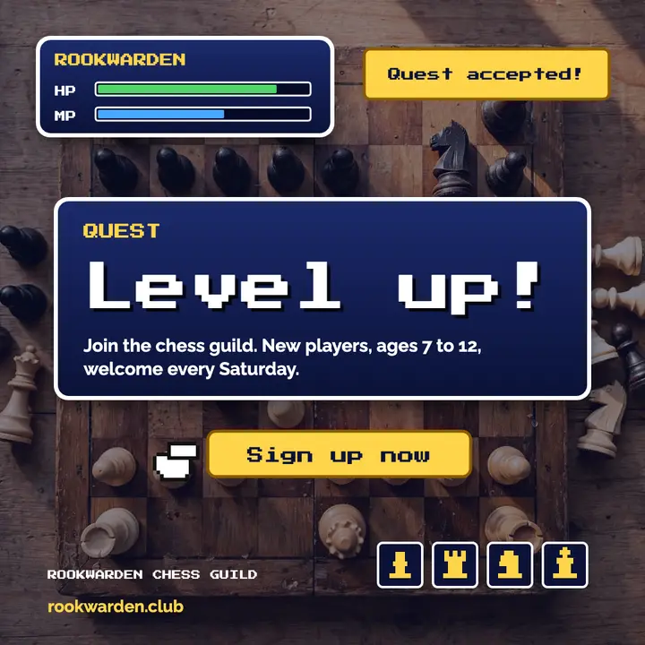 Chess guild RPG menu enrollment post template