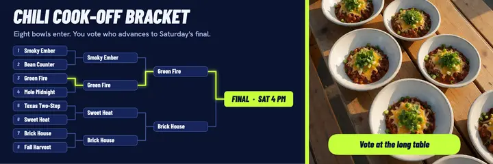 Chili cook-off bracket header: cook-off bracket header template