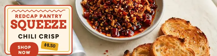 Redcap Pantry chili crisp tube billboard template