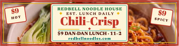 Redbell chili crisp lunch billboard template