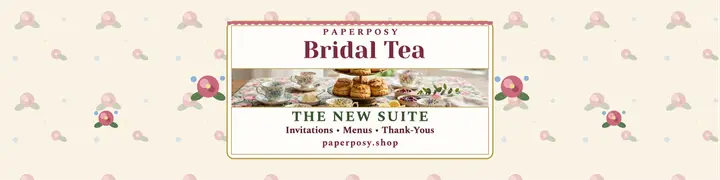 Paperposy bridal tea suite banner template