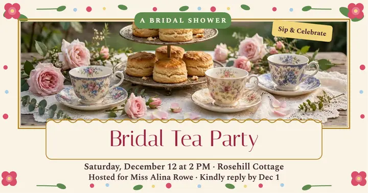 Alina's chintz bridal tea party post template