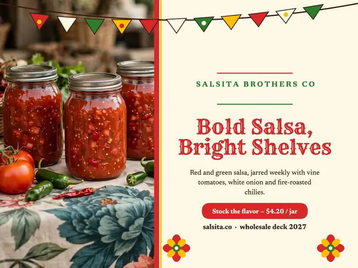 Salsita salsa pitch slide, market template